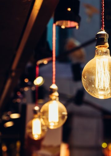 light bulbs, illuminated, lights