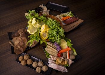 beef balls, hot pot, green vegetables