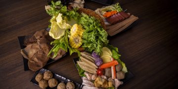 beef balls, hot pot, green vegetables