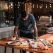chef, cook, plates