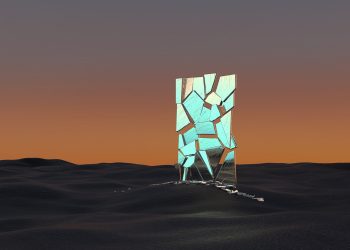 mirror, broken, horizon
