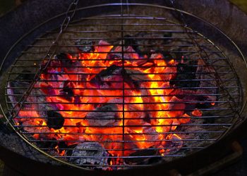 grill, charcoal, fire