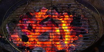 grill, charcoal, fire